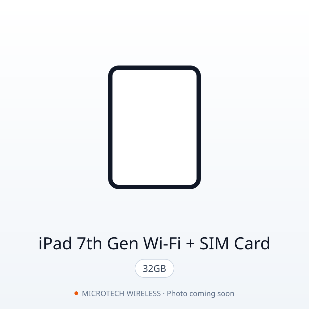 iPad 7th Gen 32GB Wi-Fi + SIM Card