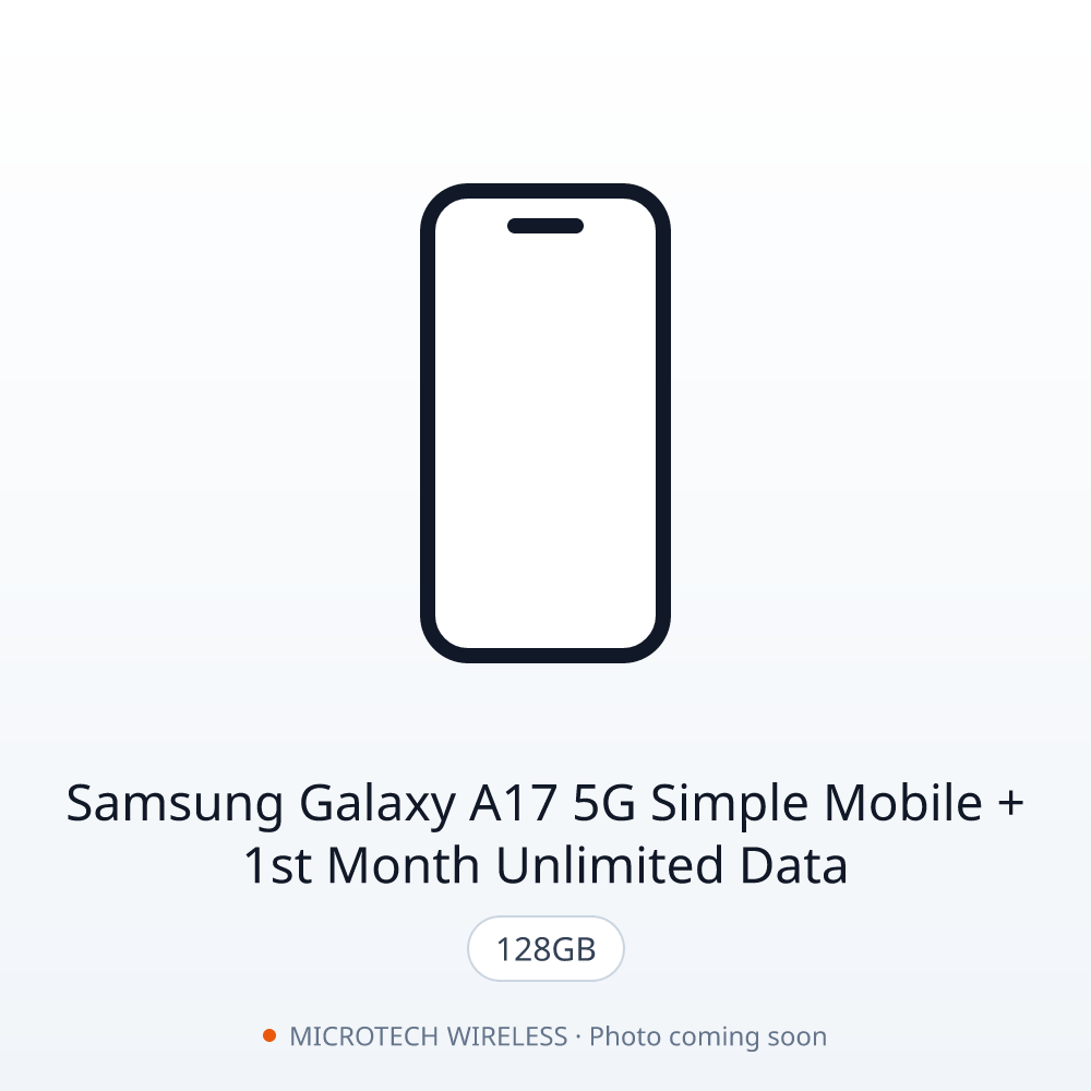 Samsung Galaxy A17 5G 128GB Simple Mobile + 1st Month Unlimited Data