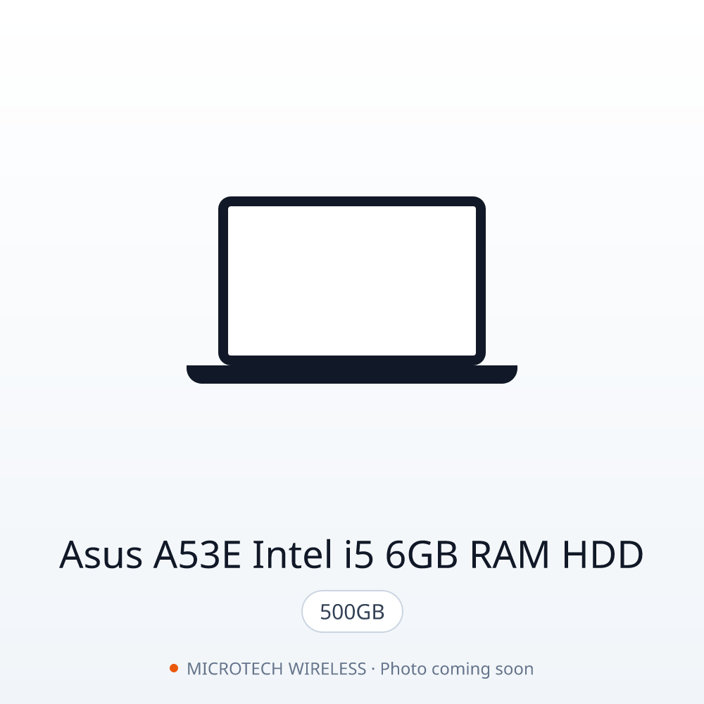 ASUS A53E Intel i5 6GB RAM 500GB HDD