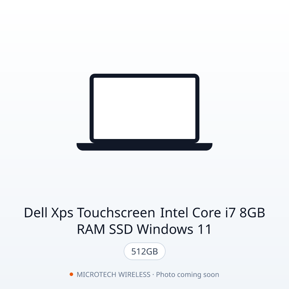 Dell XPS Touchscreen Intel Core i7 8GB RAM 512GB SSD Windows 11