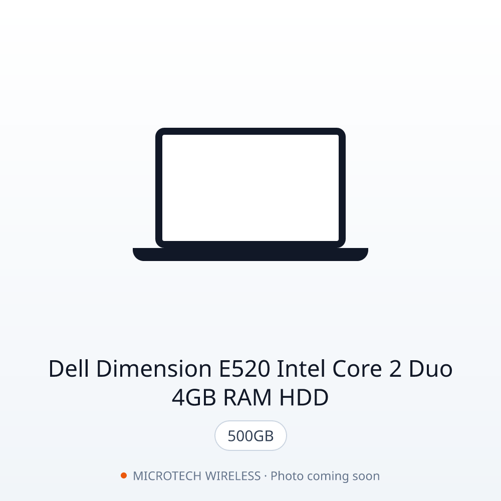 Dell Dimension E520 Intel Core 2 Duo 4GB RAM 500GB HDD