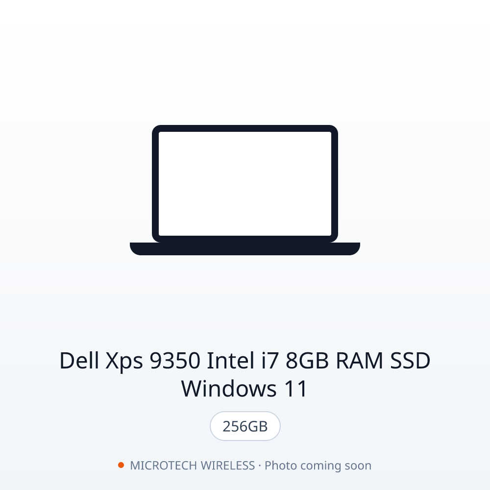 Dell XPS 9350 Intel i7 8GB RAM 256GB SSD Windows 11