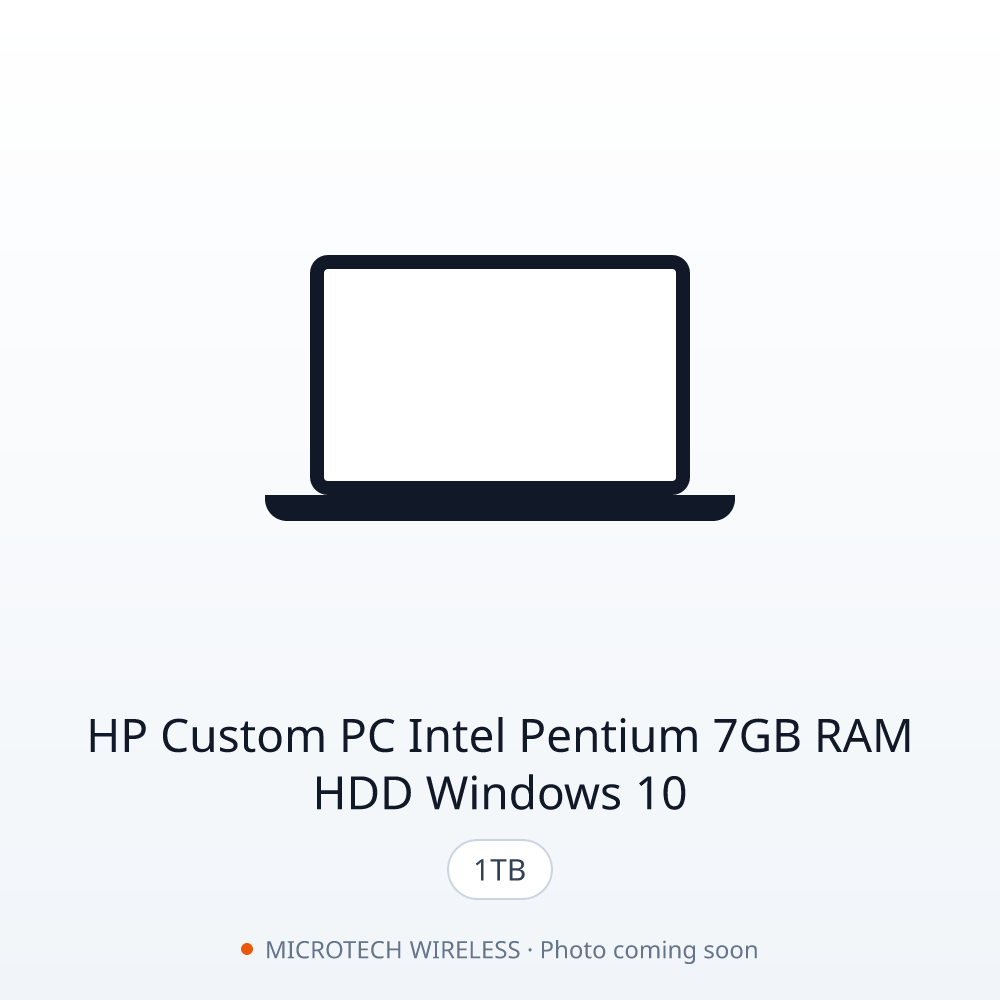 HP Custom PC Intel Pentium 7GB RAM 1TB HDD Windows 10