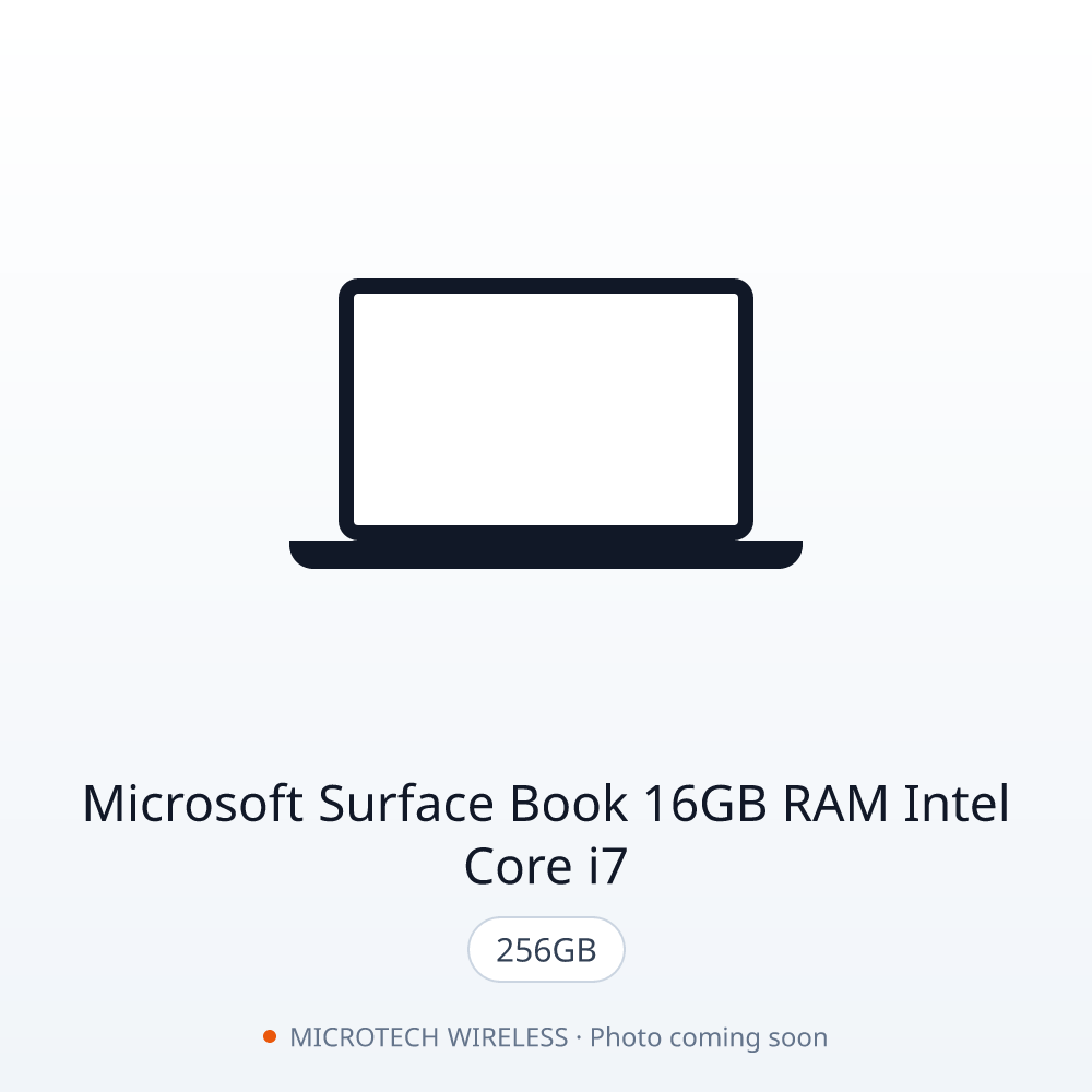 Microsoft Surface Book 16GB RAM 256GB Intel Core i7
