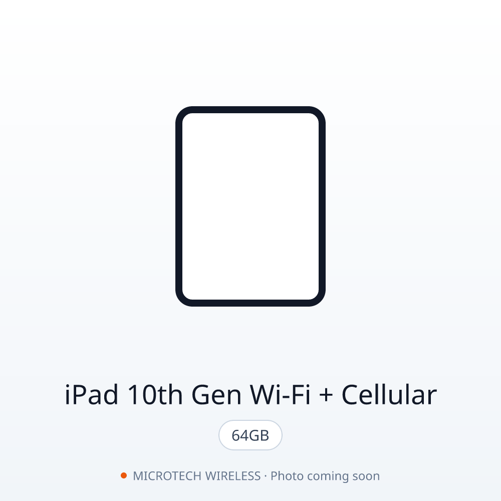 iPad 10th Gen 64GB Wi-Fi + Cellular