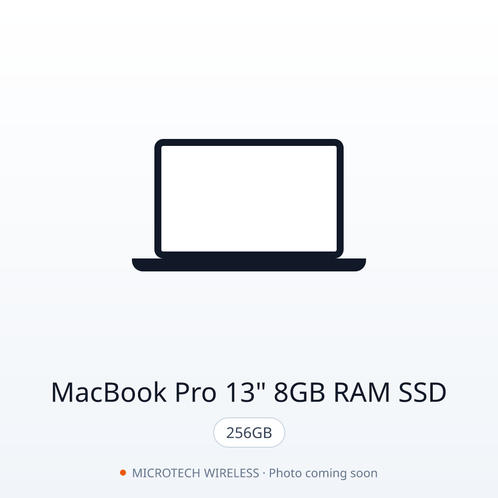 MacBook Pro 13" 8GB RAM 256GB SSD