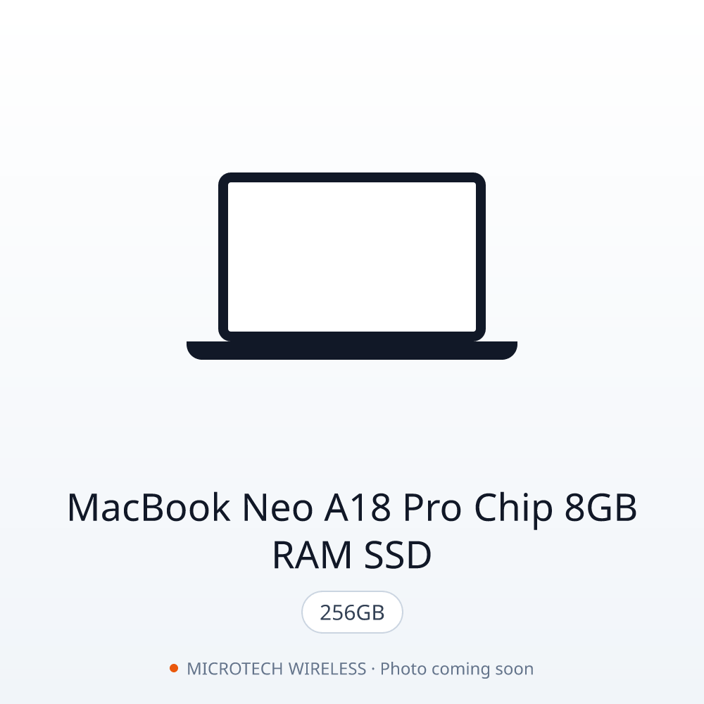 MacBook Neo A18 Pro Chip 8GB RAM 256GB SSD