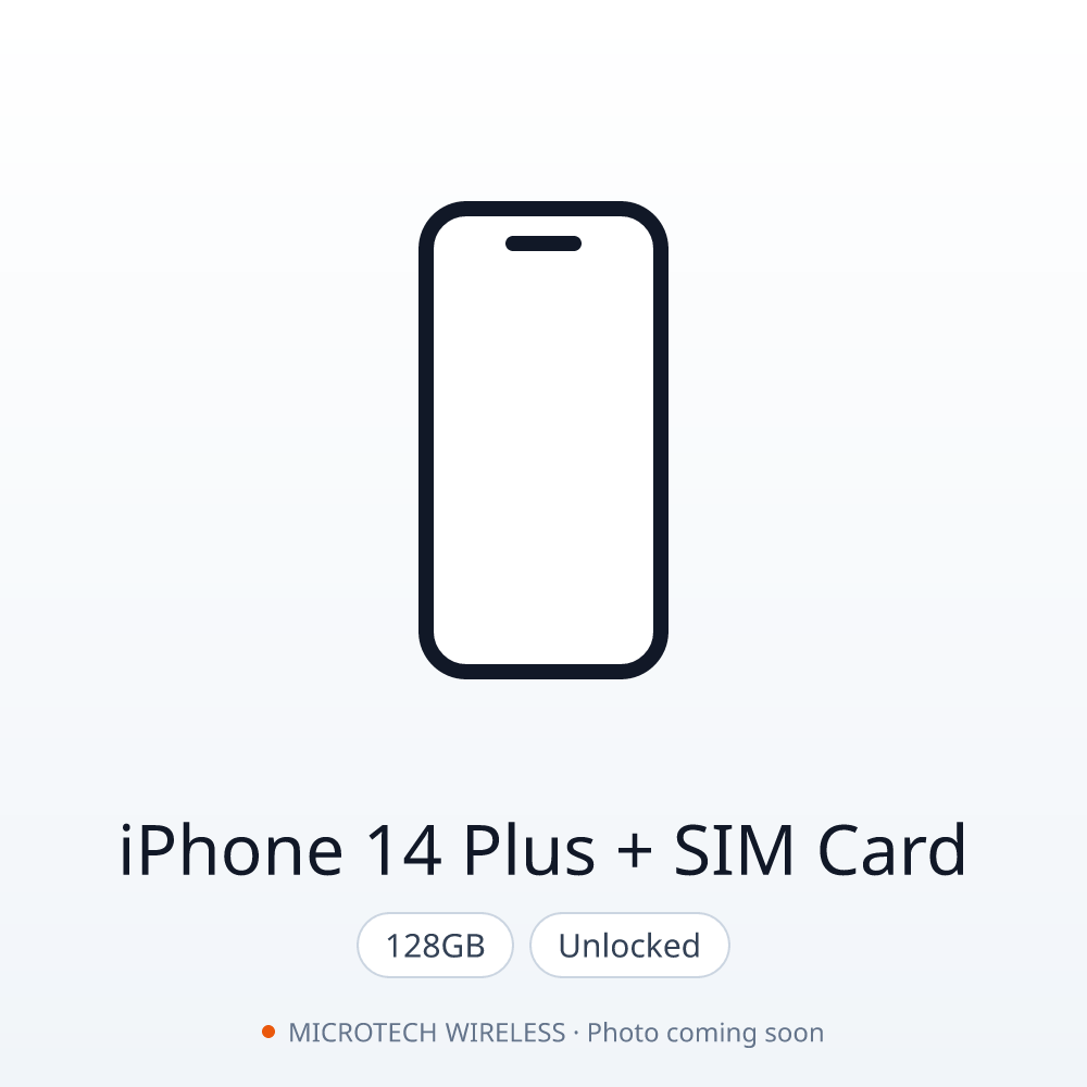 iPhone 14 Plus 128GB Unlocked + SIM Card