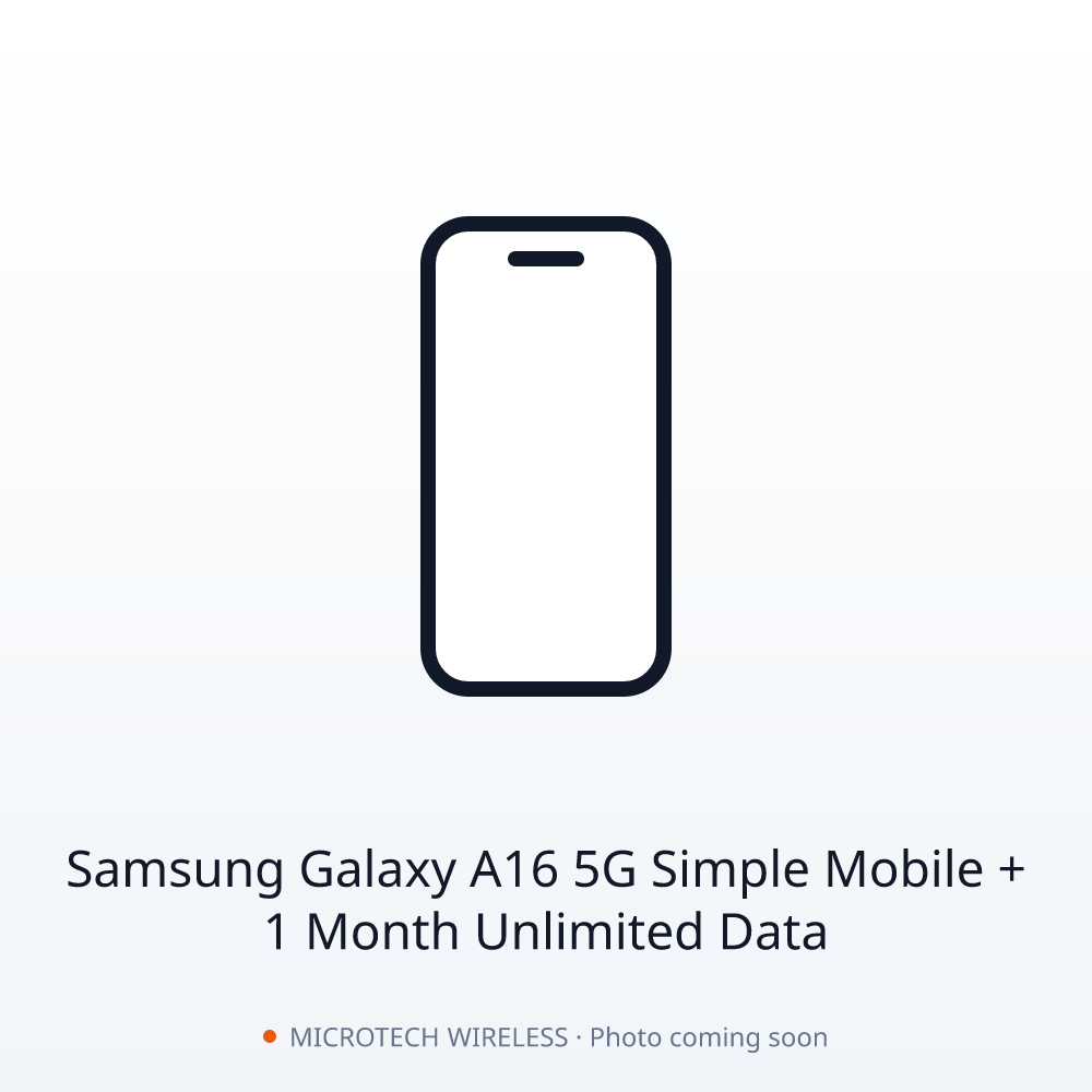 Samsung Galaxy A16 5G Simple Mobile + 1 Month Unlimited Data